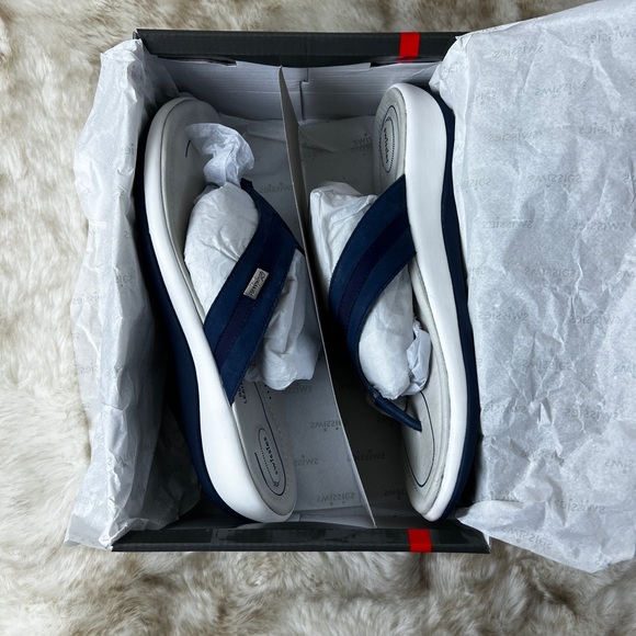 NIB Swissies Soft Technology Blue & White Flip Flops, sz. 9.5 - Picture 3 of 10